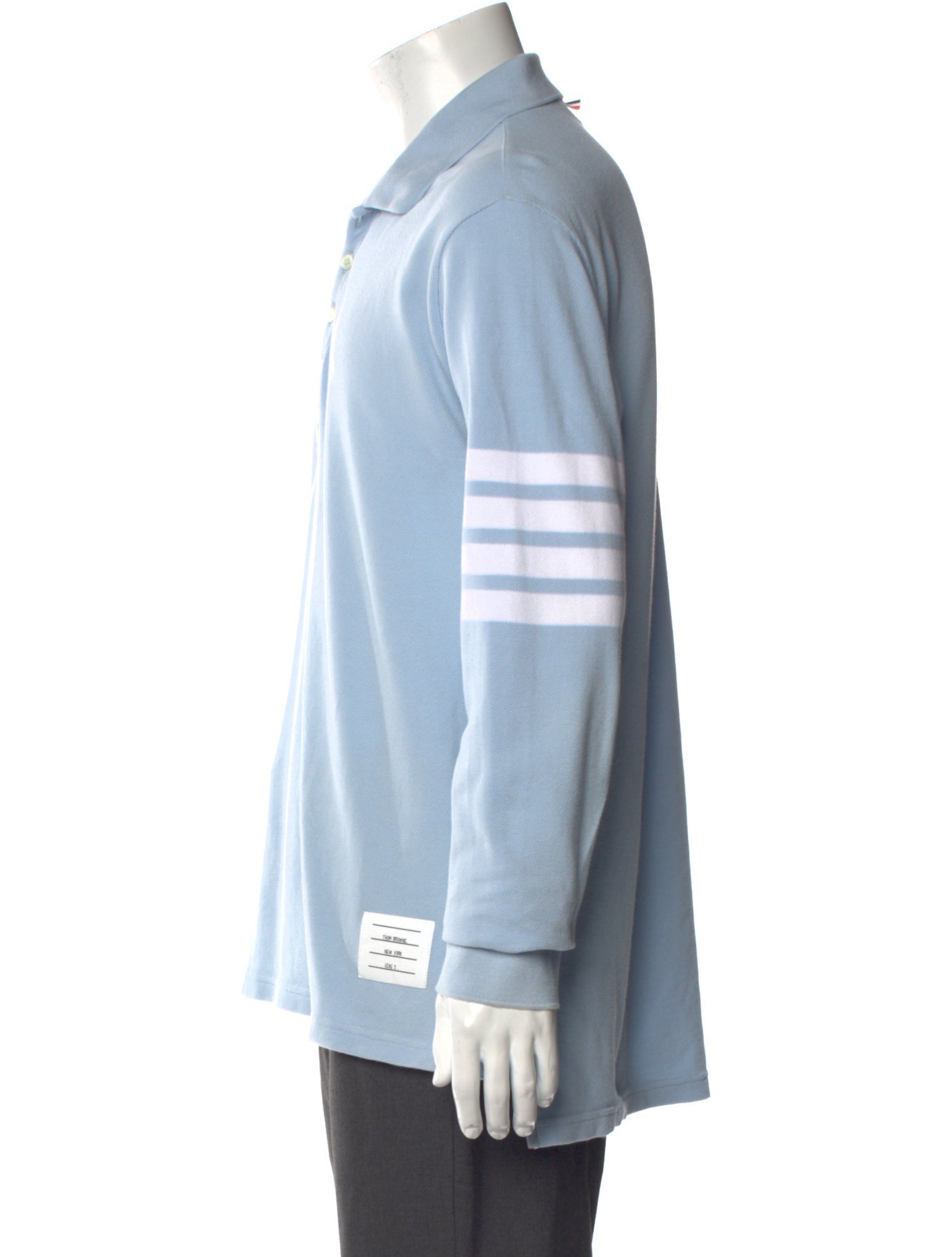 Thom Browne 4-Bar Collar Polo Shirt