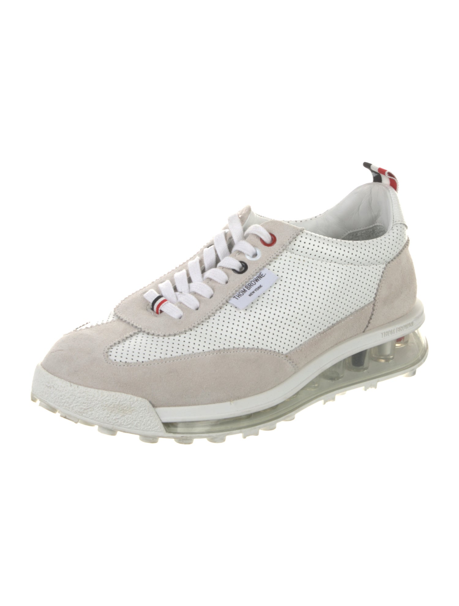 Thom Browne Suede Grosgrain Trim Sneakers