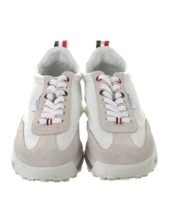 Thom Browne Suede Grosgrain Trim Sneakers
