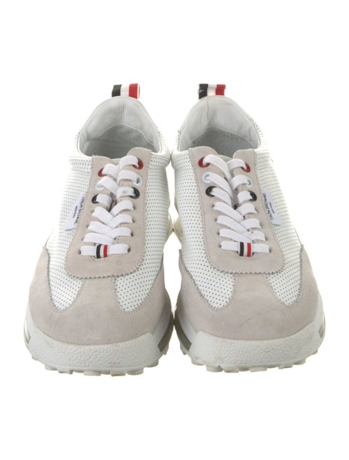 Thom Browne Suede Grosgrain Trim Sneakers