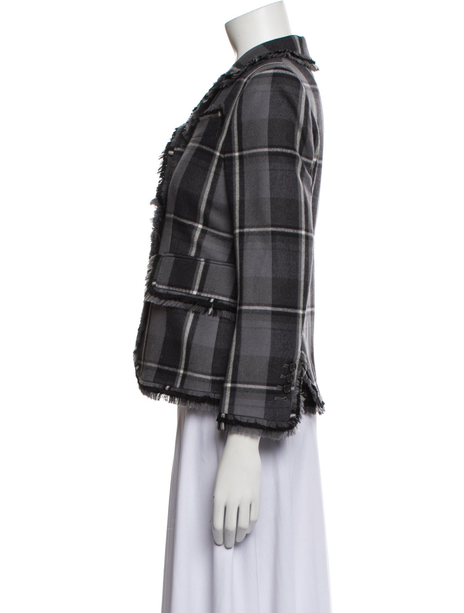 Thom Browne Wool Plaid Print Blazer