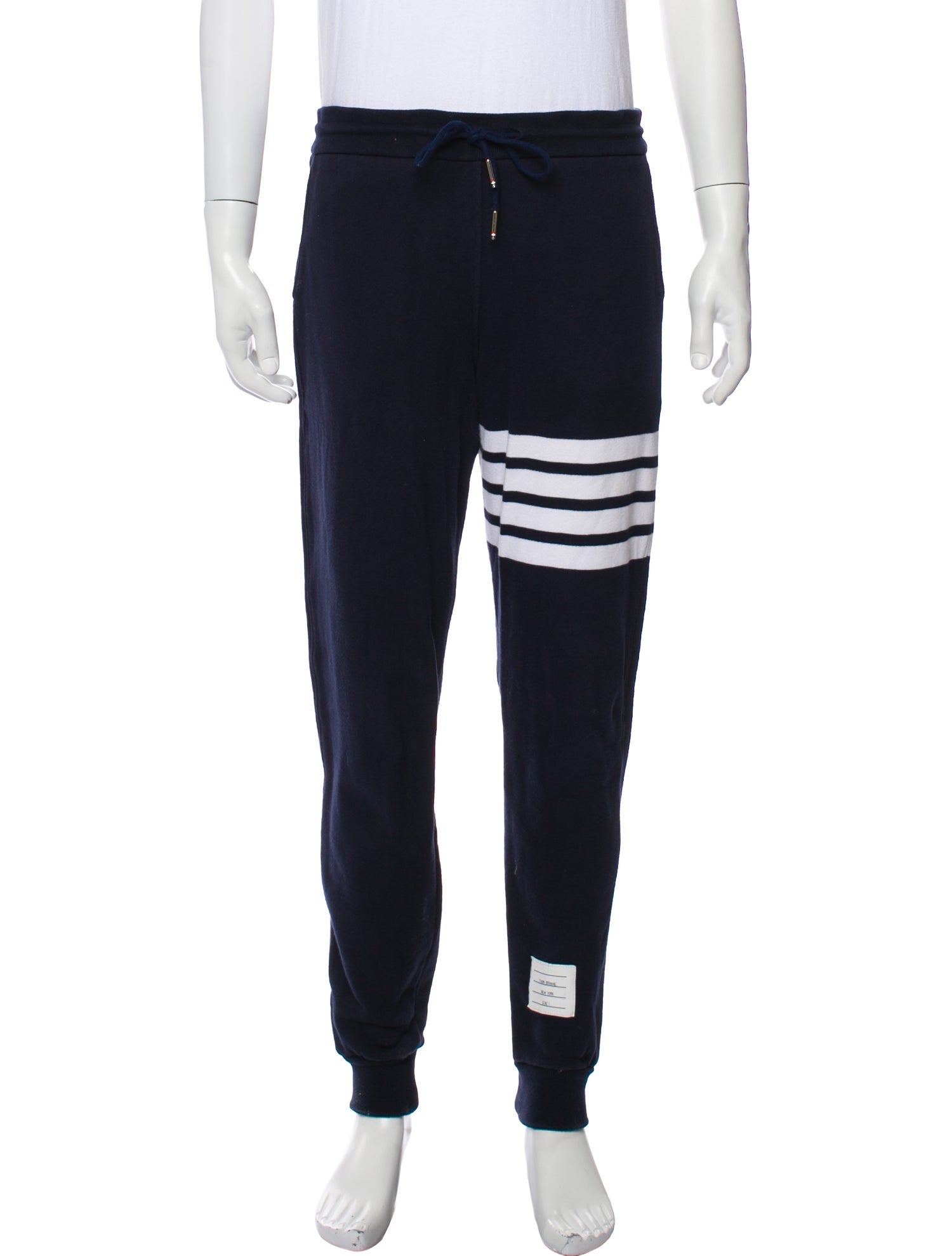 Thom Browne Striped Grosgrain Trim Lounge Bottoms