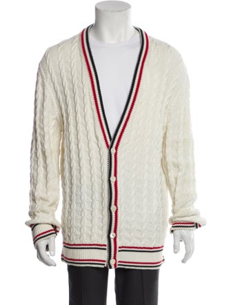 Thom Browne Striped V-Neck Cardigan