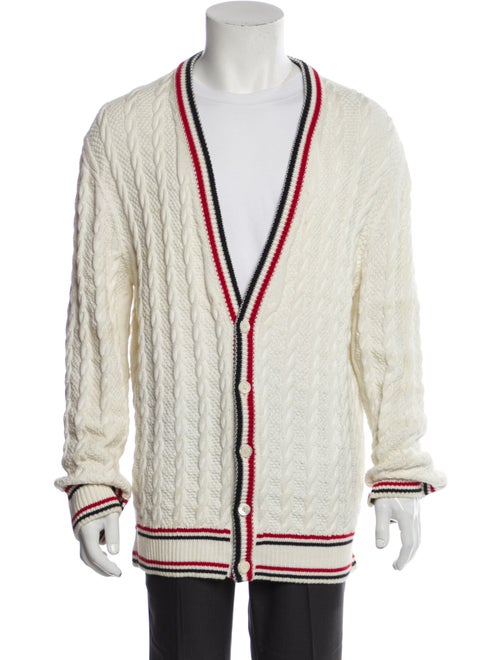 Thom Browne Striped V-Neck Cardigan