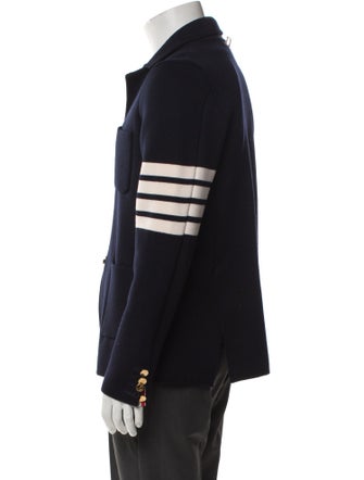 Thom Browne 4-Bar Sport Coat Wool Polo Sweater