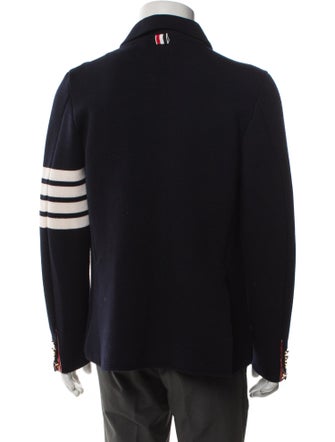 Thom Browne 4-Bar Sport Coat Wool Polo Sweater