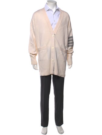 Thom Browne Merino Wool V-Neck Cardigan