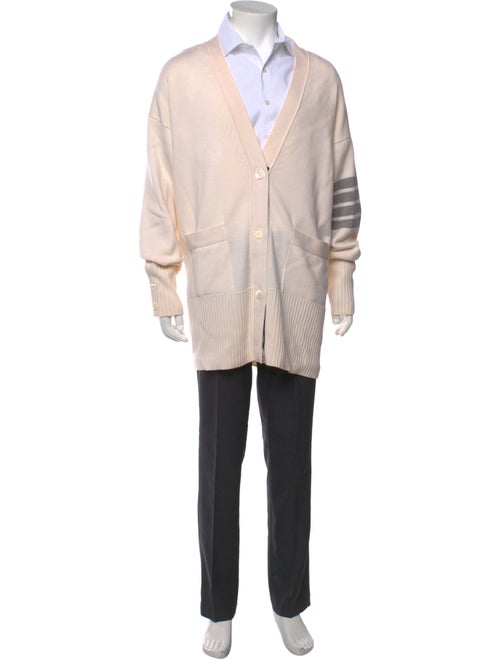 Thom Browne Merino Wool V-Neck Cardigan