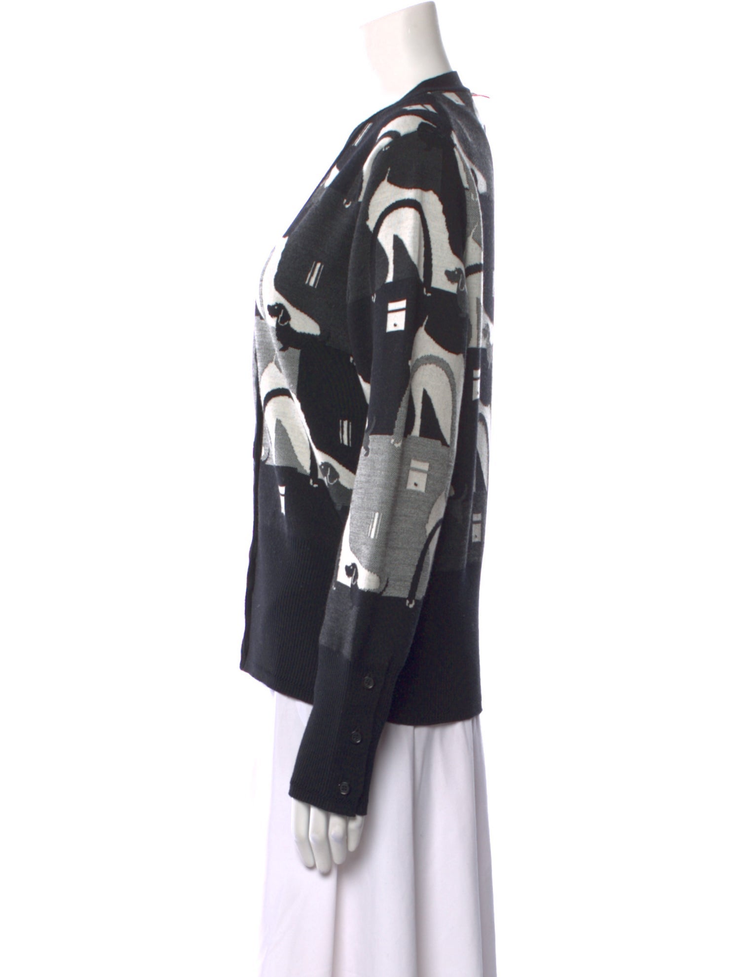 Thom Browne Hector Print Merino Wool Sweater