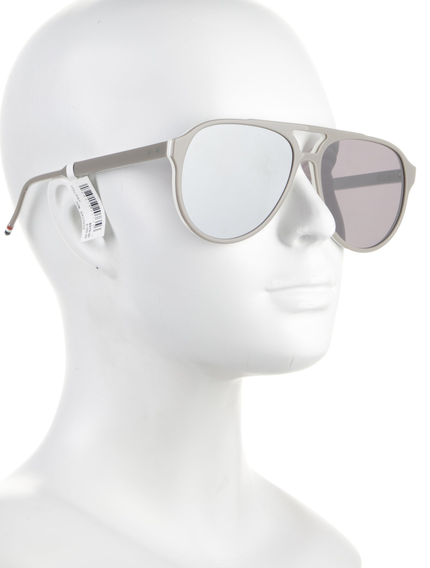 Thom Browne Aviator Mirrored Sunglasses