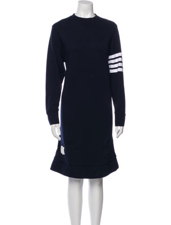 Thom Browne Crew Neck Knee-Length Dress