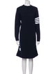 Thom Browne Crew Neck Knee-Length Dress