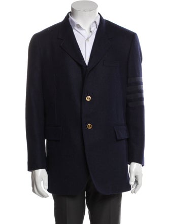 Thom Browne Wool Grosgrain Trim Blazer