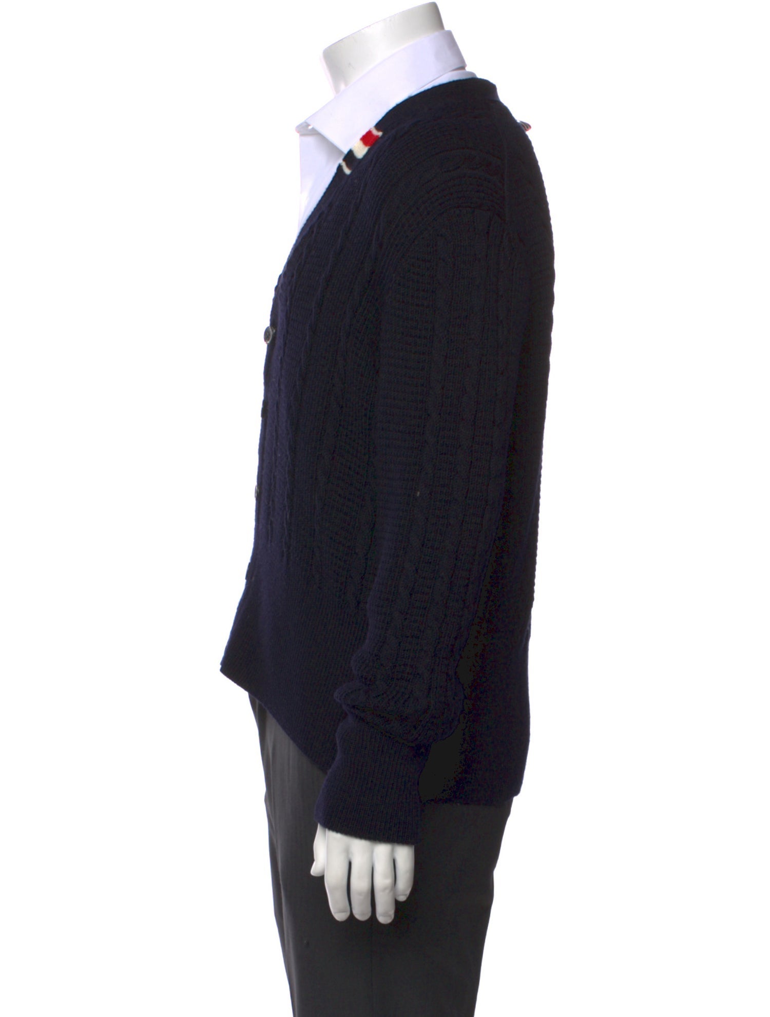 Thom Browne Virgin Wool V-Neck Cardigan