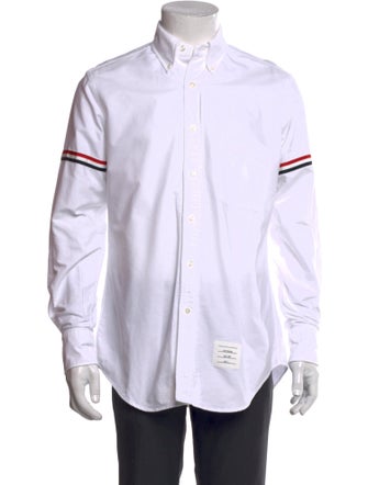 Thom Browne Striped Long Sleeve Dress Shirt