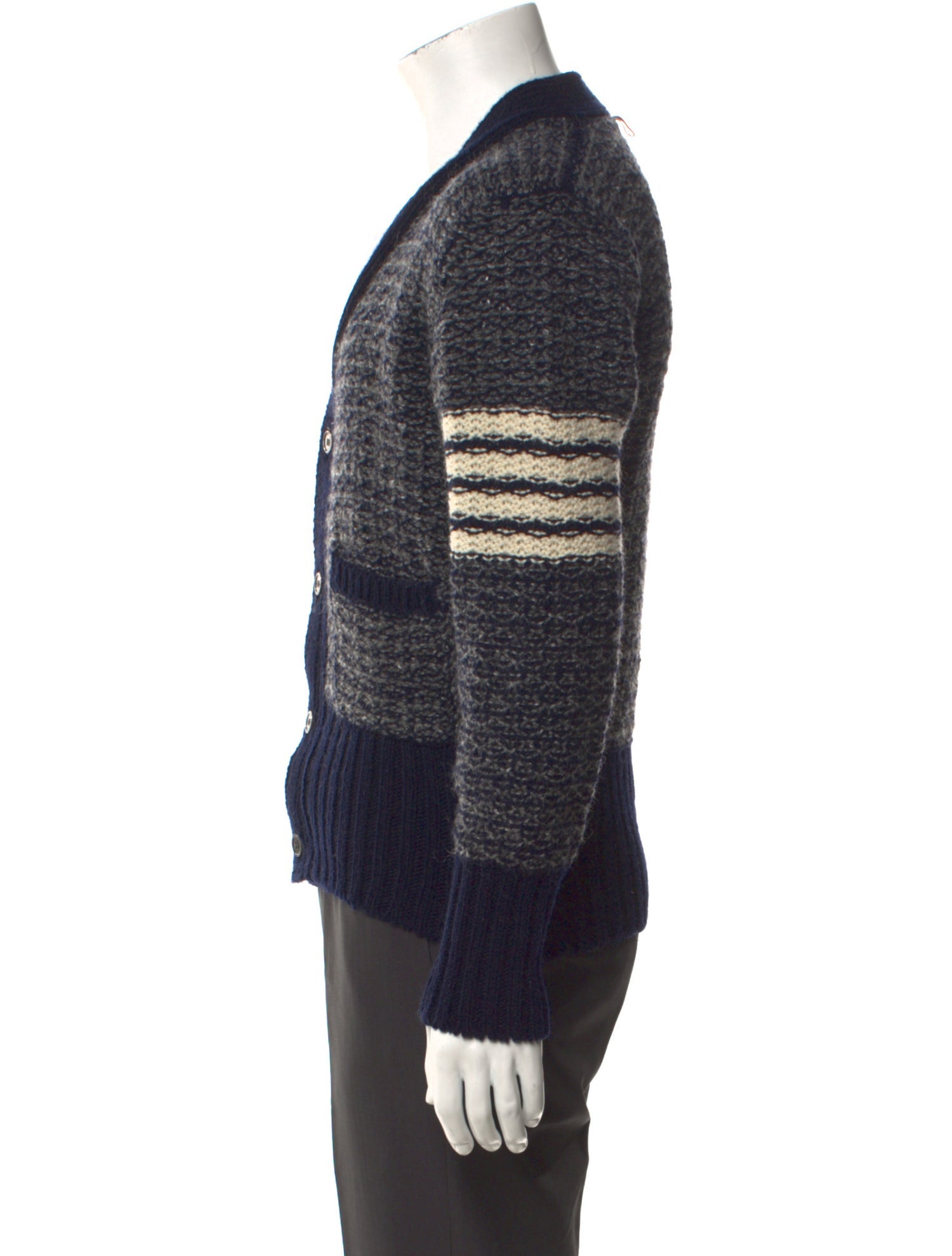 Thom Browne Wool Striped Cardigan