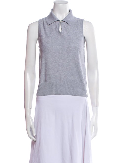 Thom Browne V-Neck Sleeveless Polo