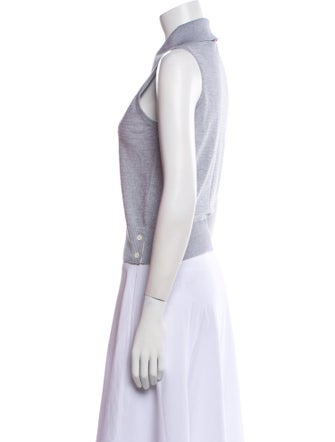 Thom Browne V-Neck Sleeveless Polo