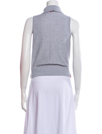 Thom Browne V-Neck Sleeveless Polo