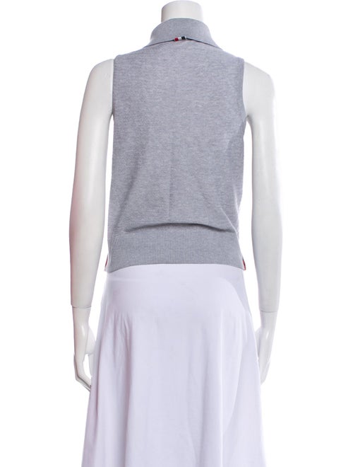 Thom Browne V-Neck Sleeveless Polo