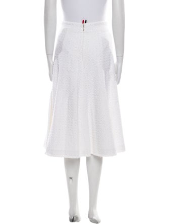 Thom Browne Grosgrain Trim Midi Length Skirt