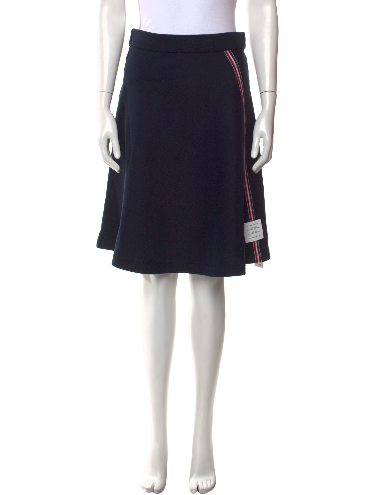 Thom Browne Grosgrain Trim Knee-Length Skirt