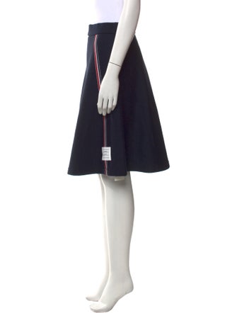 Thom Browne Grosgrain Trim Knee-Length Skirt