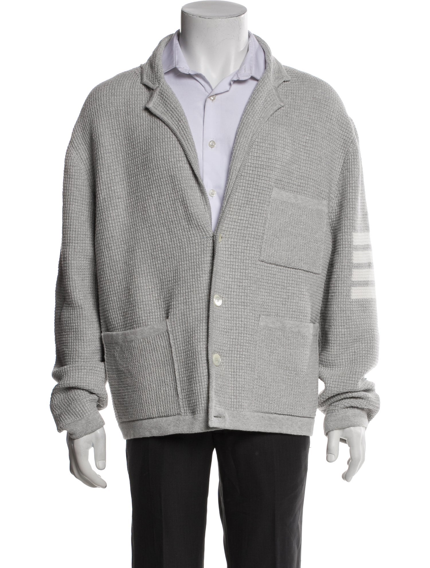 Thom Browne Linen V-Neck Cardigan