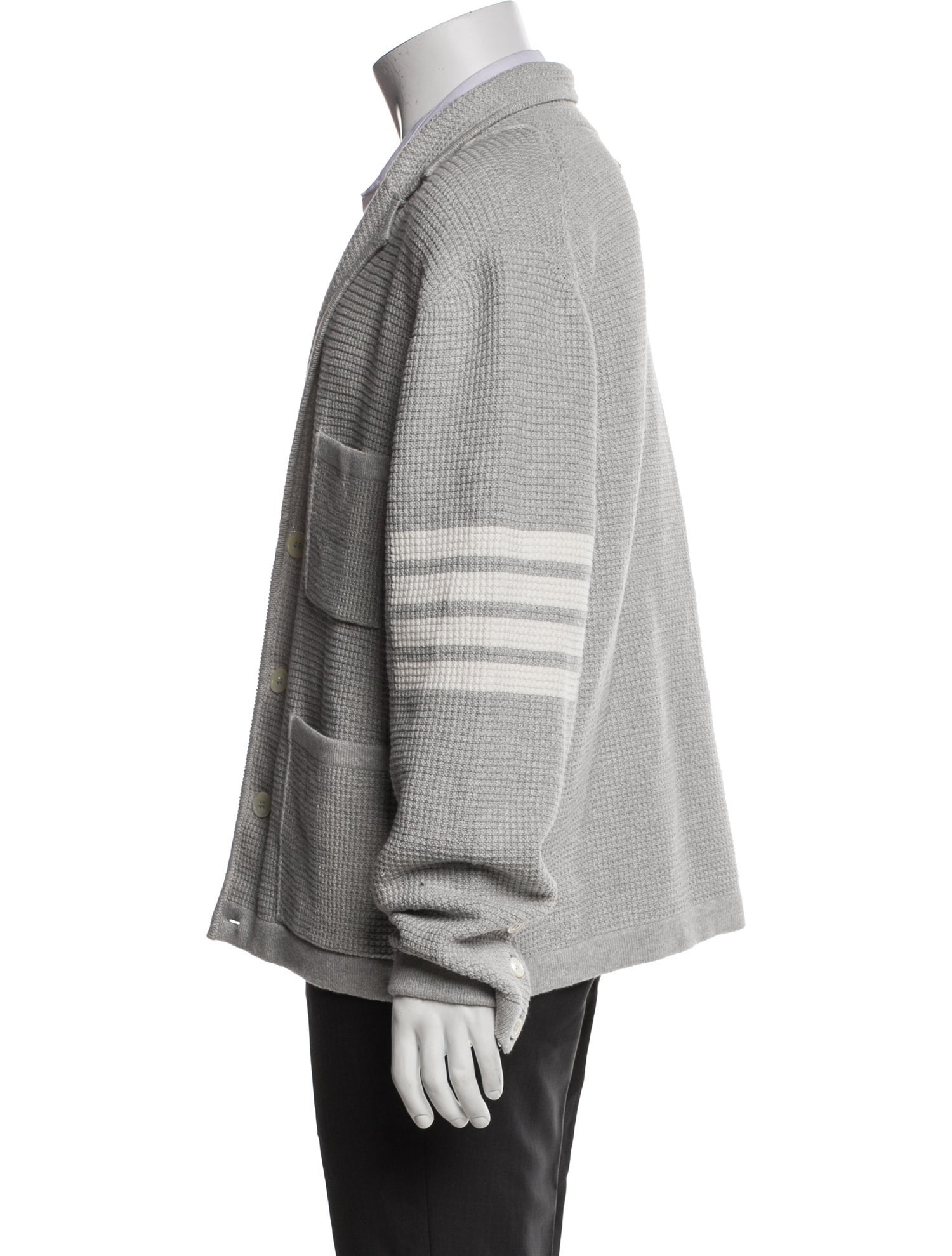 Thom Browne Linen V-Neck Cardigan