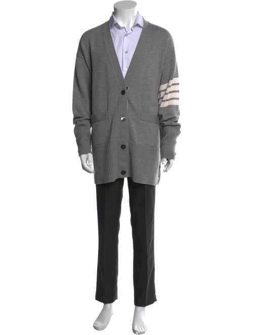 Thom Browne 4 Bar Stripe Merino Wool Cardigan