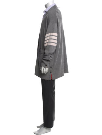 Thom Browne 4 Bar Stripe Merino Wool Cardigan