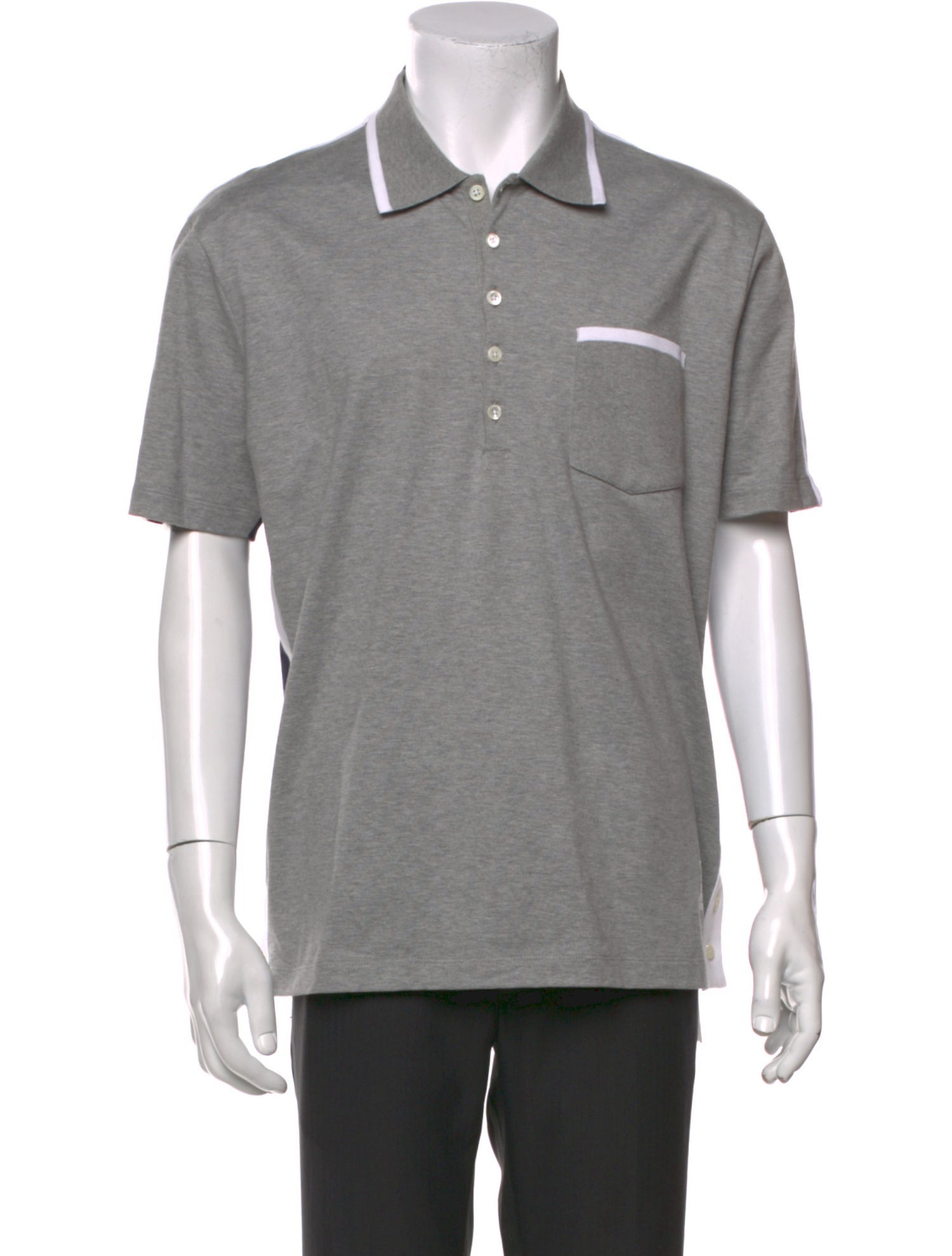 Thom Browne Crew Neck Short Sleeve Polo Shirt