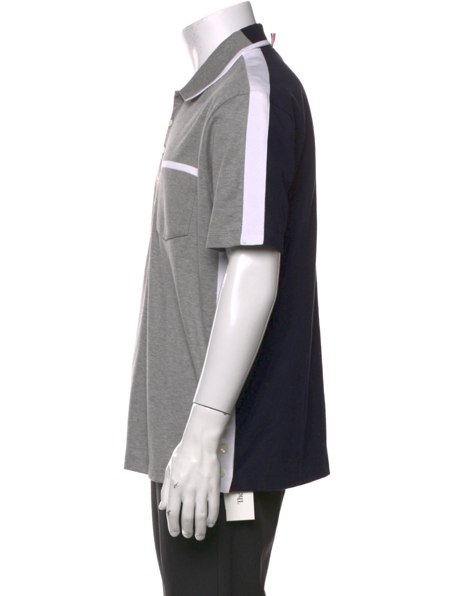 Thom Browne Crew Neck Short Sleeve Polo Shirt