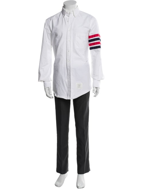 Thom Browne 4 Bar Stripe Striped Western Shirt