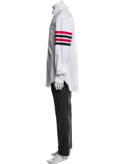 Thom Browne 4 Bar Stripe Striped Western Shirt