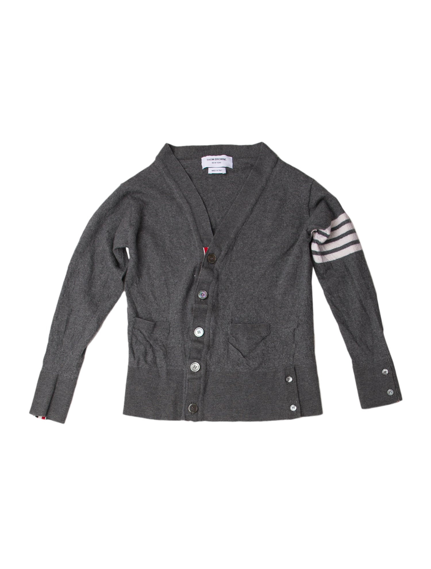 Thom Browne Merino Wool Striped Cardigan