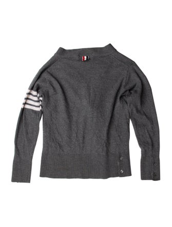 Thom Browne Merino Wool Striped Cardigan