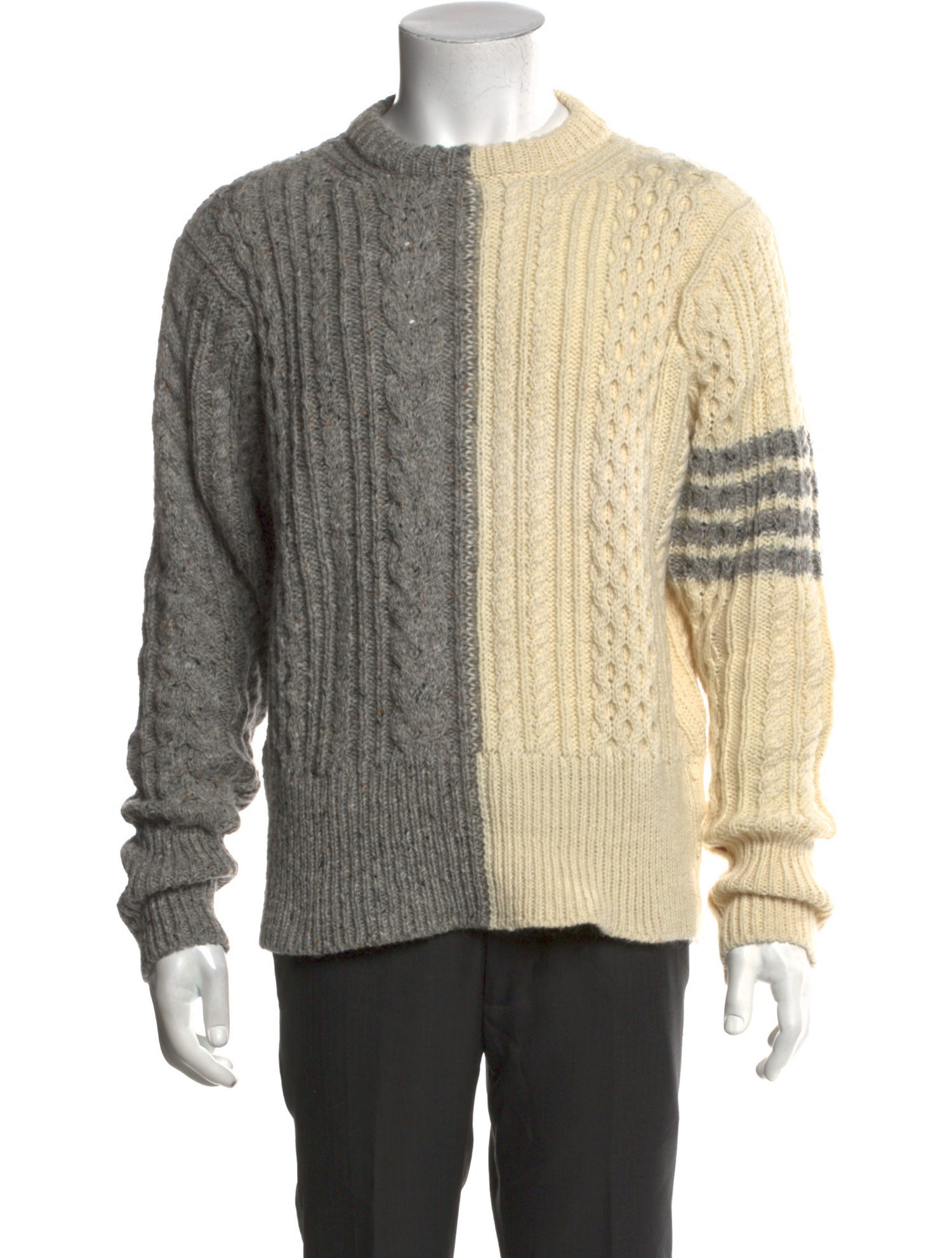 Thom Browne Wool Colorblock Pattern Pullover