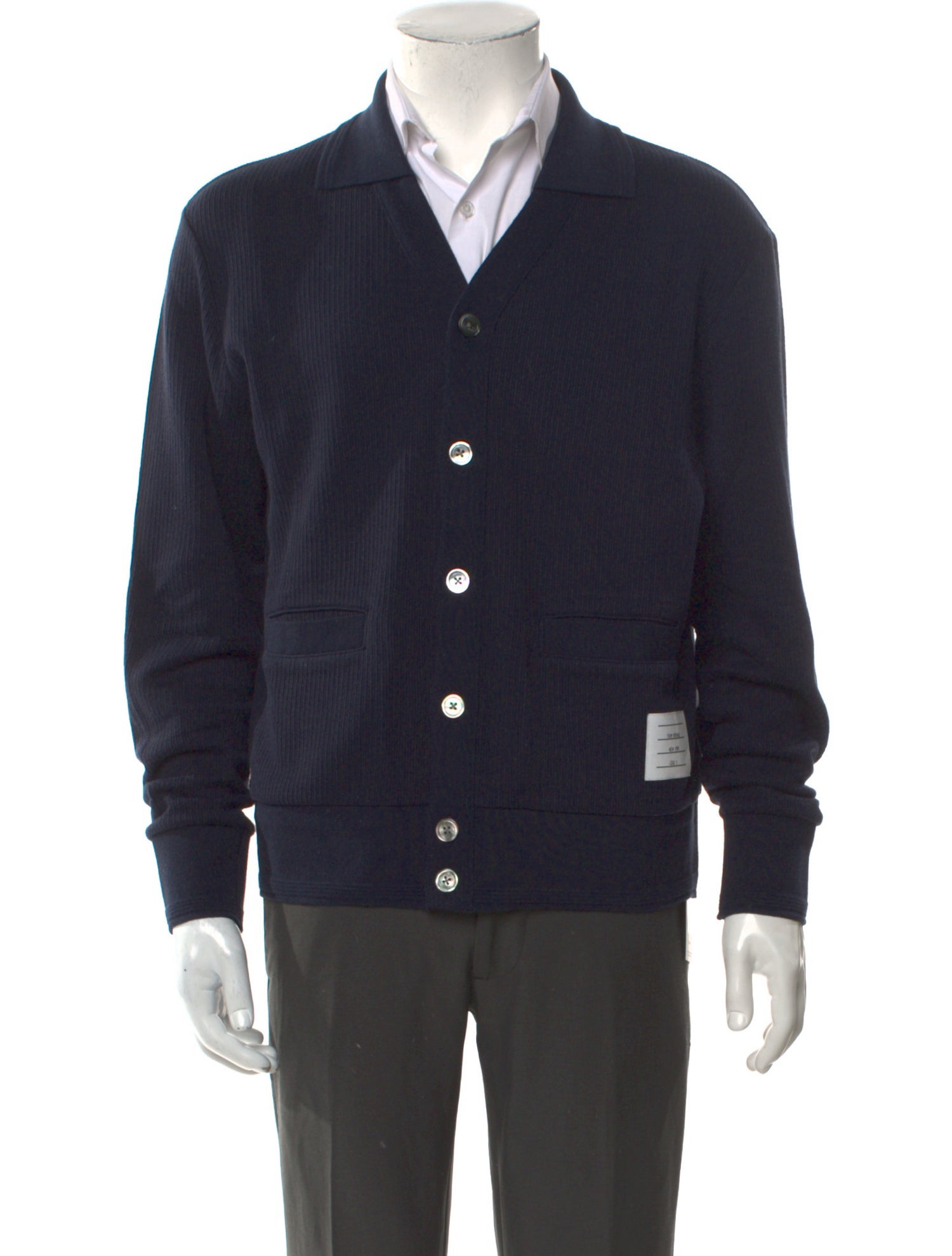 Thom Browne V-Neck Long Sleeve Cardigan