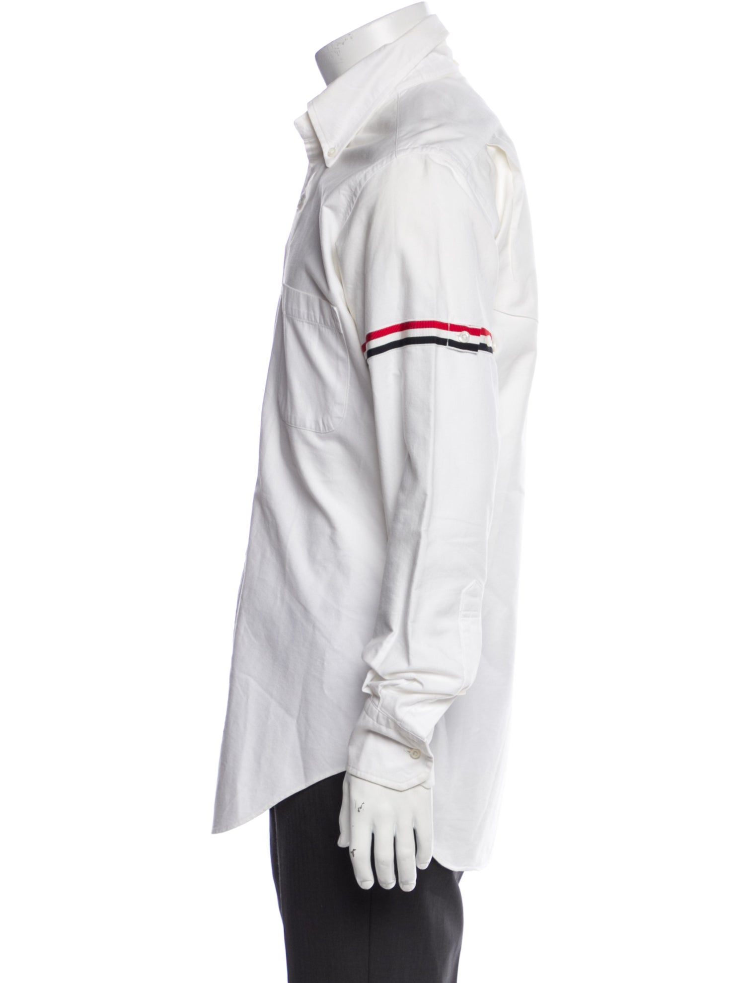 Thom Browne Striped Long Sleeve Dress Shirt