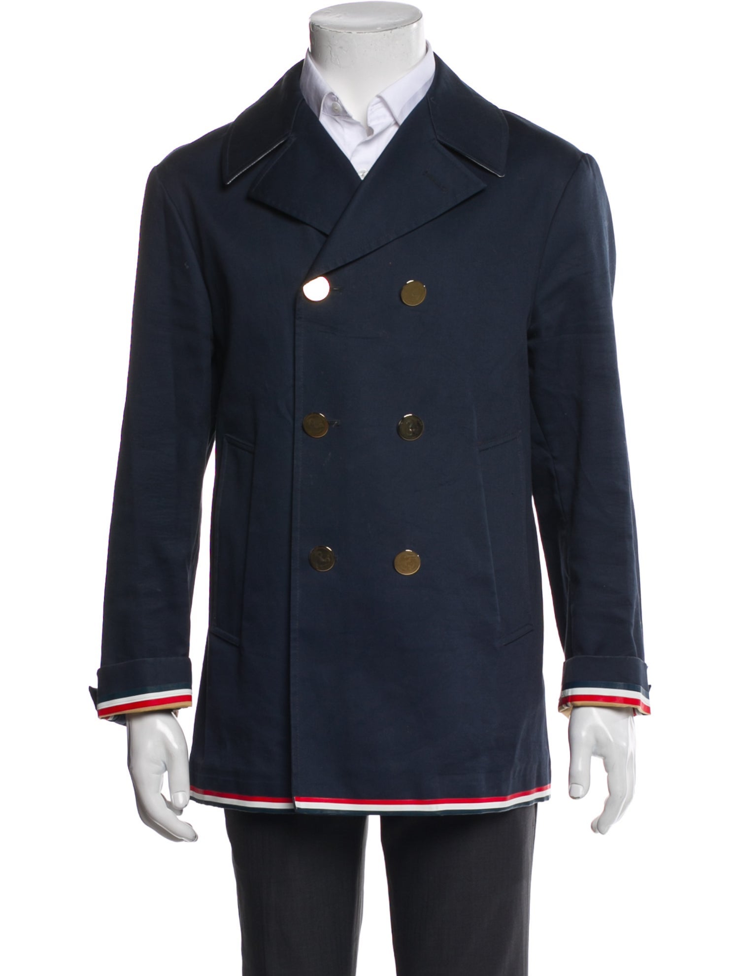 Thom Browne Graphic Print Peacoat