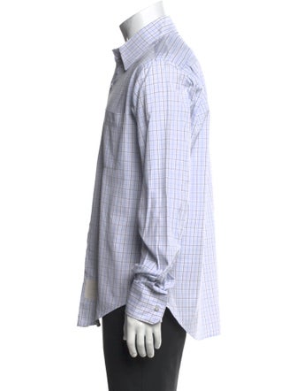 Thom Browne Plaid Print Long Sleeve Shirt