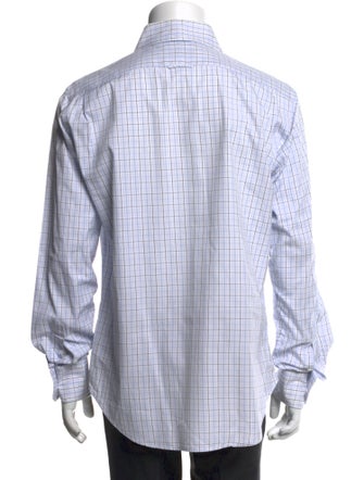 Thom Browne Plaid Print Long Sleeve Shirt