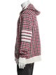 Thom Browne Plaid Print V-Neck Cardigan