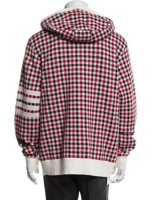 Thom Browne Plaid Print V-Neck Cardigan