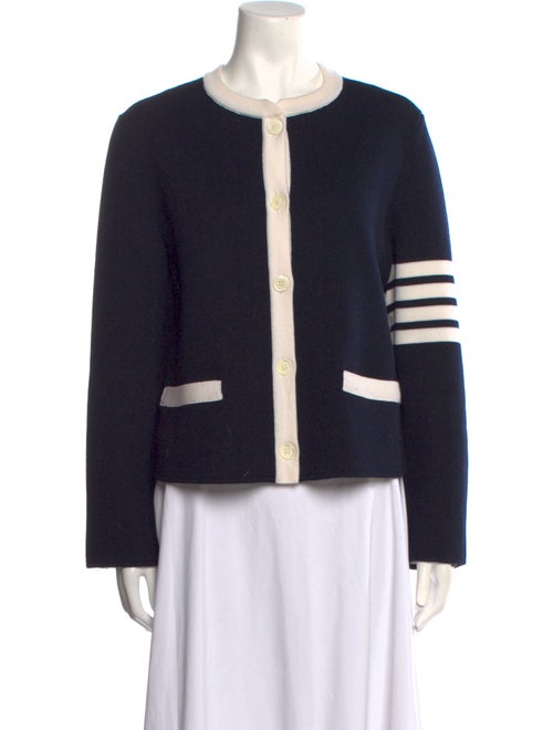 Thom Browne Wool Colorblock Pattern Sweater