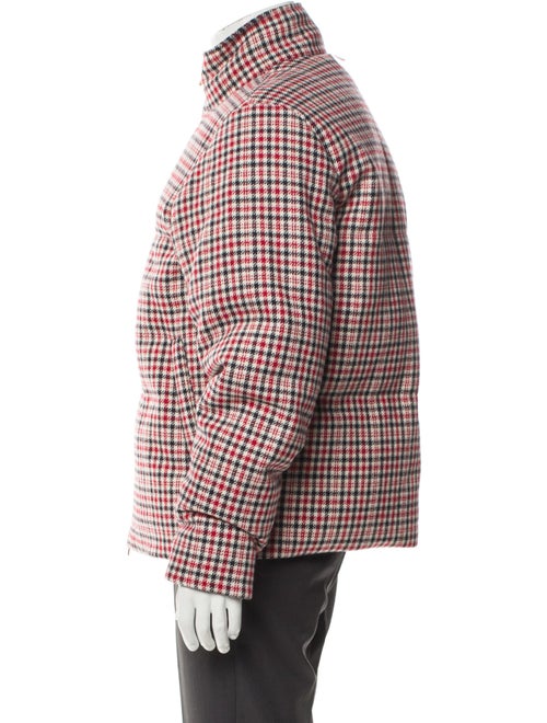 Thom Browne Wool Plaid Print Puffer Coat
