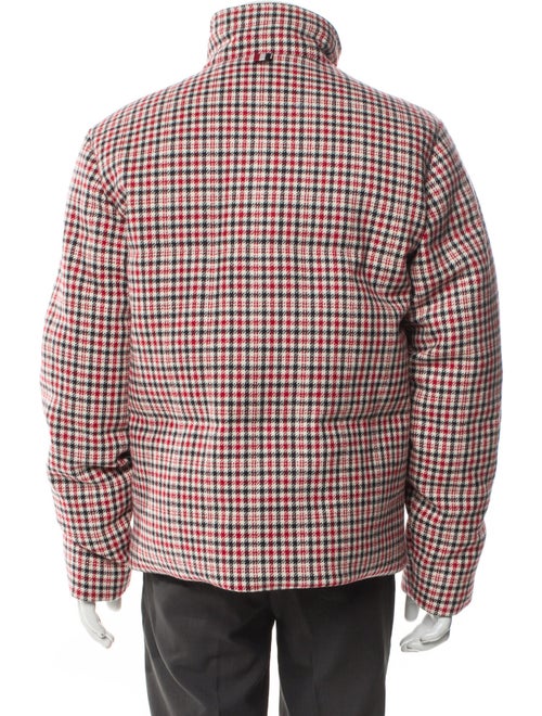 Thom Browne Wool Plaid Print Puffer Coat