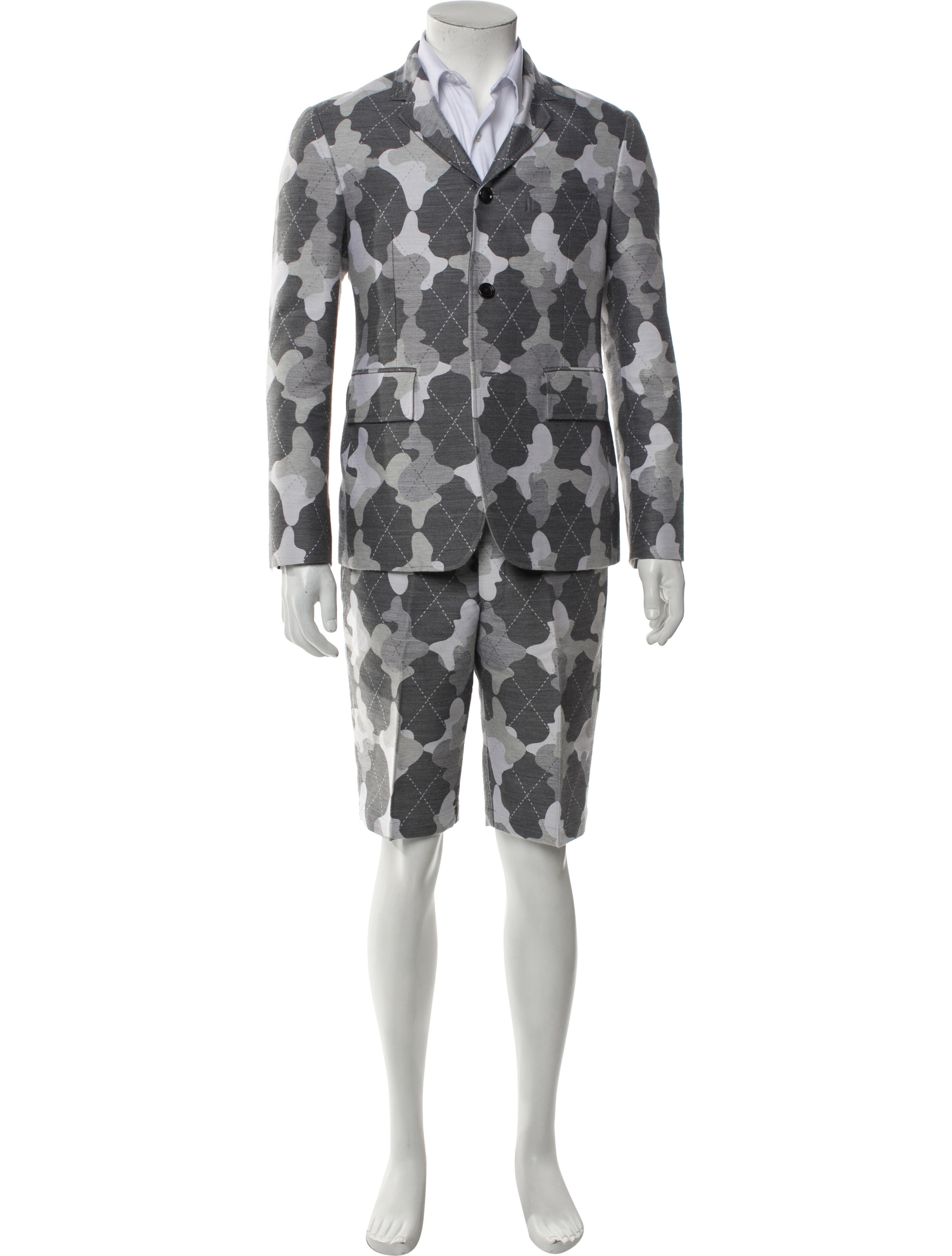 Thom Browne Wool Camouflage Print Two-Piece Blazer