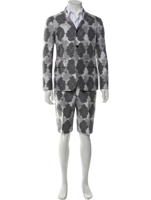 Thom Browne Wool Camouflage Print Two-Piece Blazer